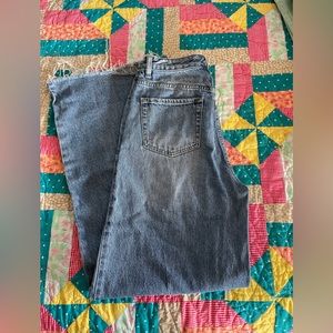 High rise wide leg jeans